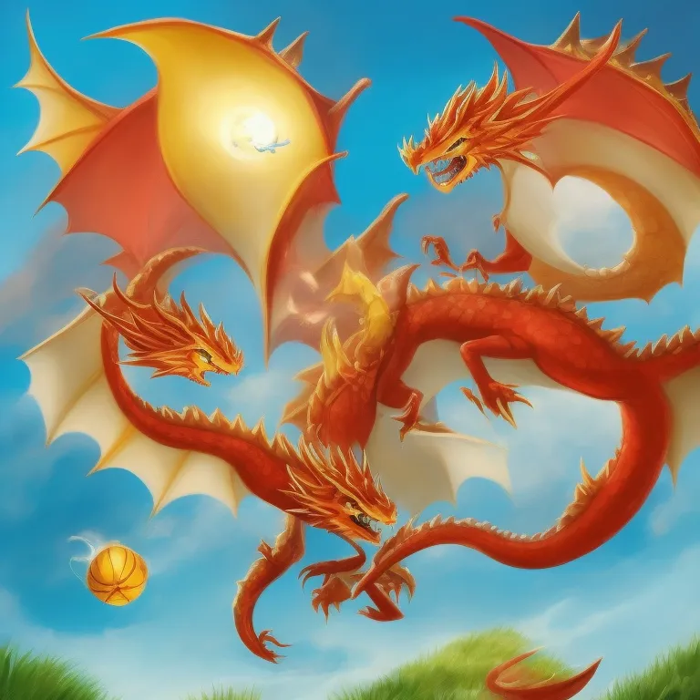 Illustration: Children Meet Beach Ball Dragon Carefully