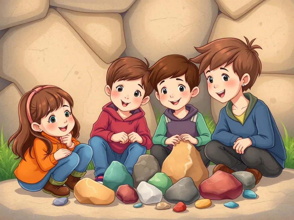 Bluebell's Big Mistake - Friends admiring their finished stone collection
