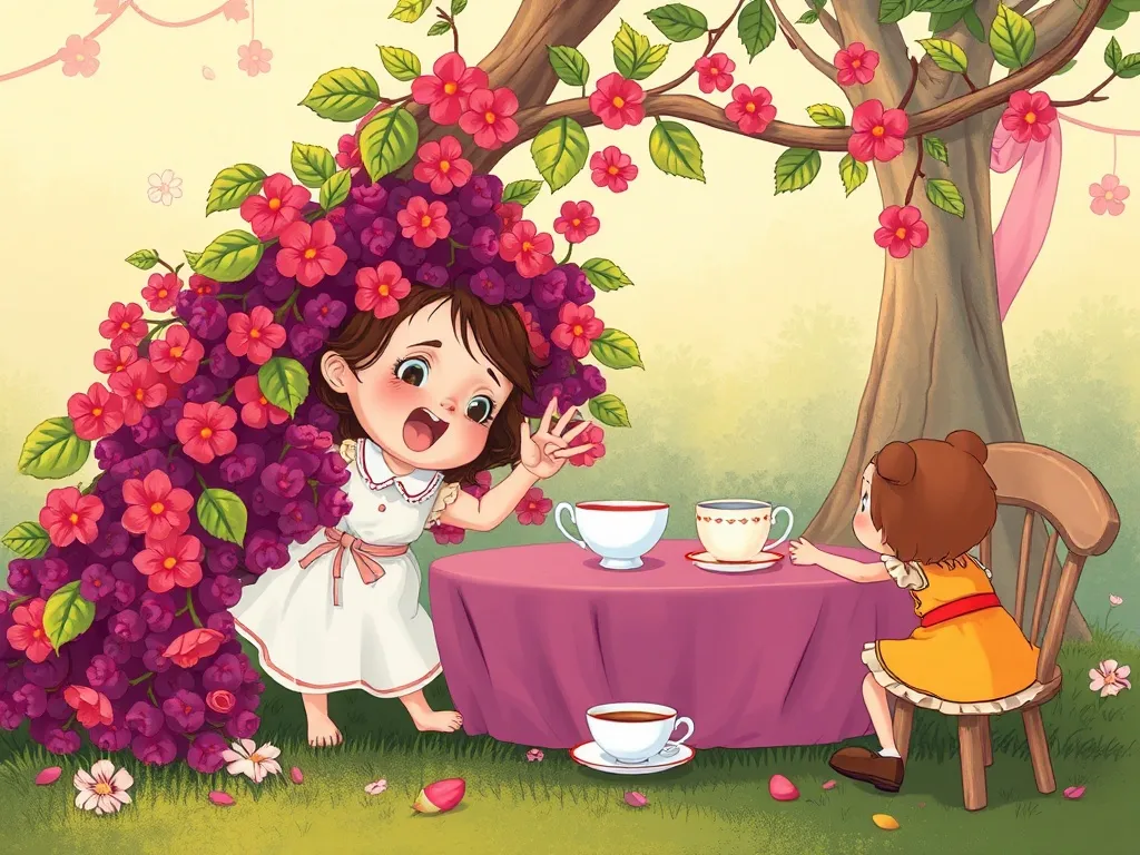 Bramble's Cloud Castle Adventure - Bramble accidentally disrupting tea party