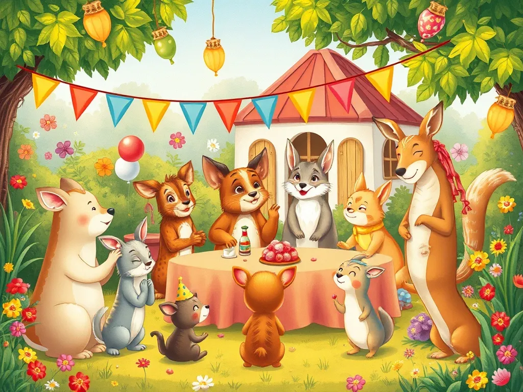 Bruno's Garden Party Adventure - Magical garden party with all animals celebrating