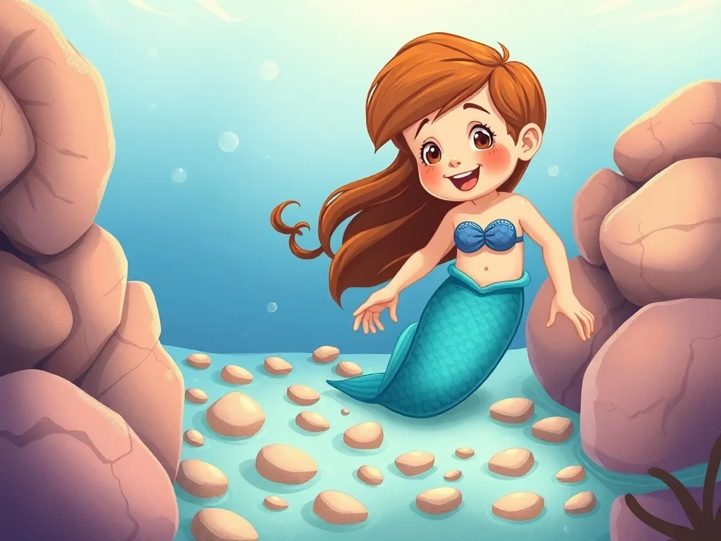 Bruno's Splashing Stream Surprise - Bruno learning mermaid games with pebbles