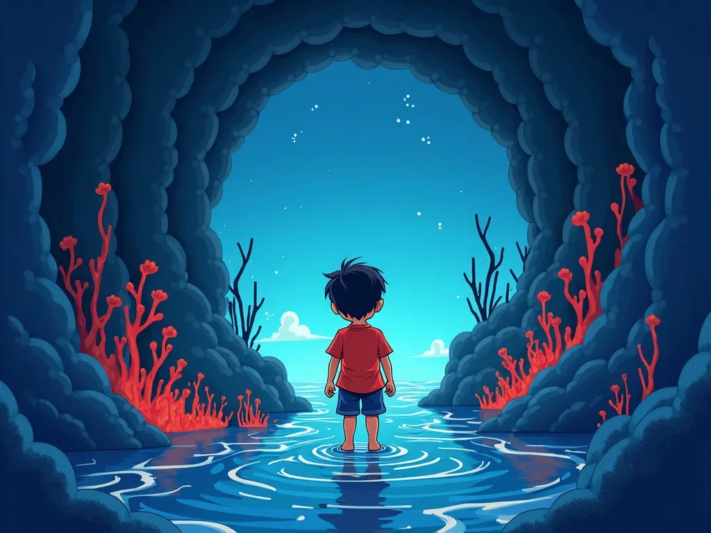 Bubbles of Wisdom: Bruno Bear's Ocean Adventure - Scene 3 illustration