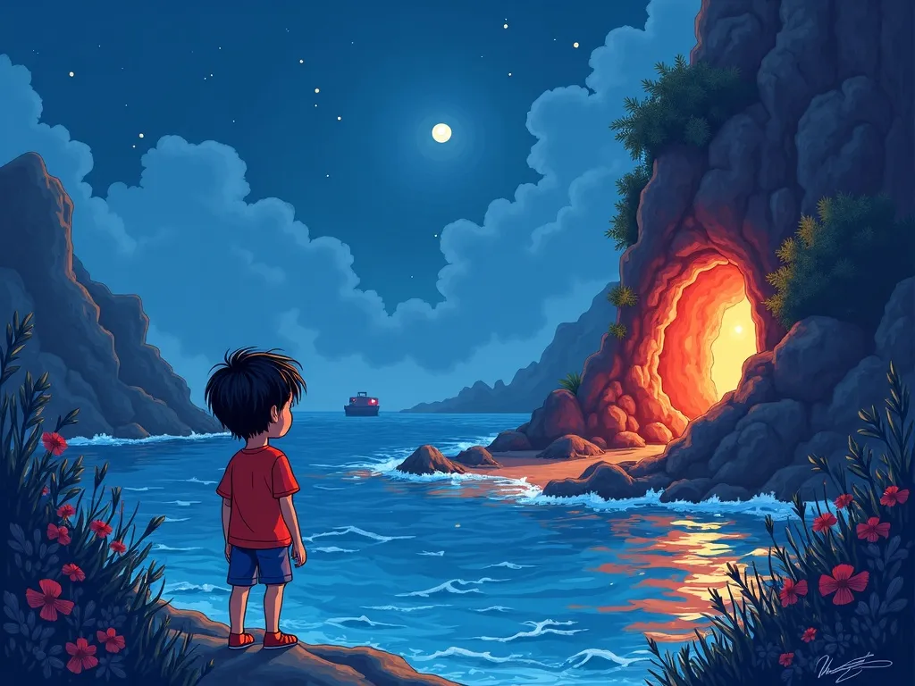 Bubbles of Wisdom: Bruno Bear's Ocean Adventure - Scene 4 illustration