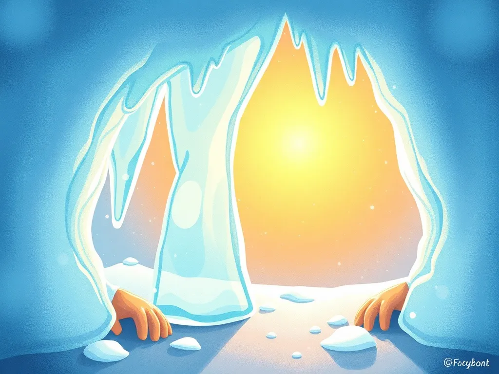 Daisy's Rainbow Bridge Adventure - Crystal creating protective frost curtain