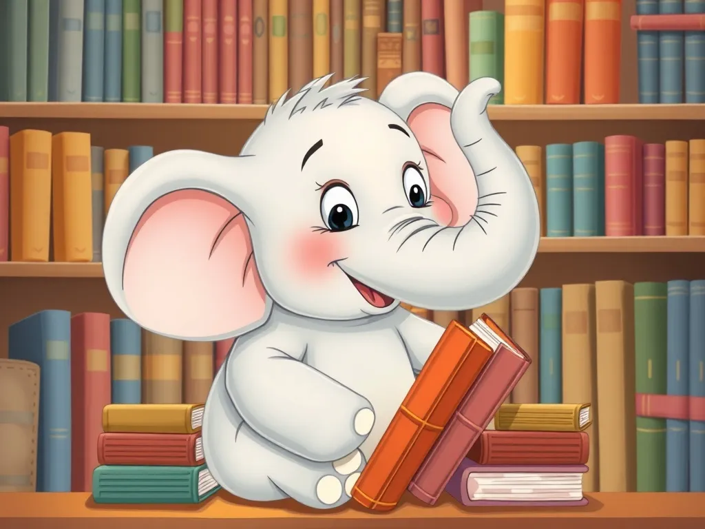 Eddie's Library Mix-Up: A Tale of Trunks and Tales