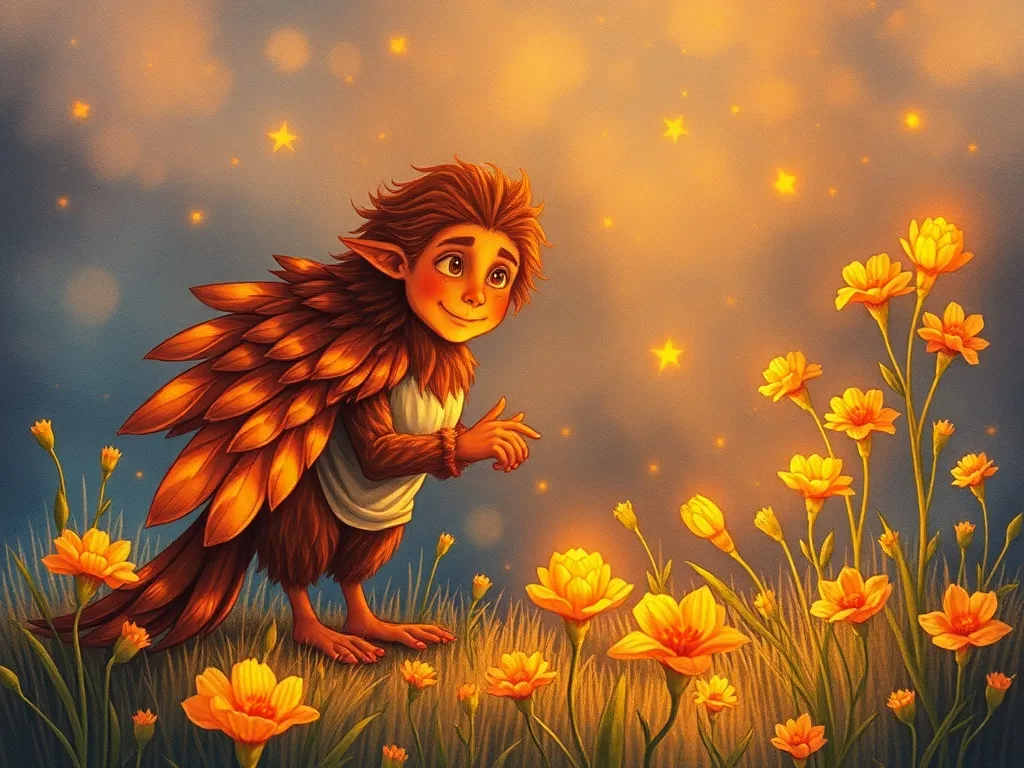 Ember's Garden of Friendship - Ember's glowing feathers wilting flowers