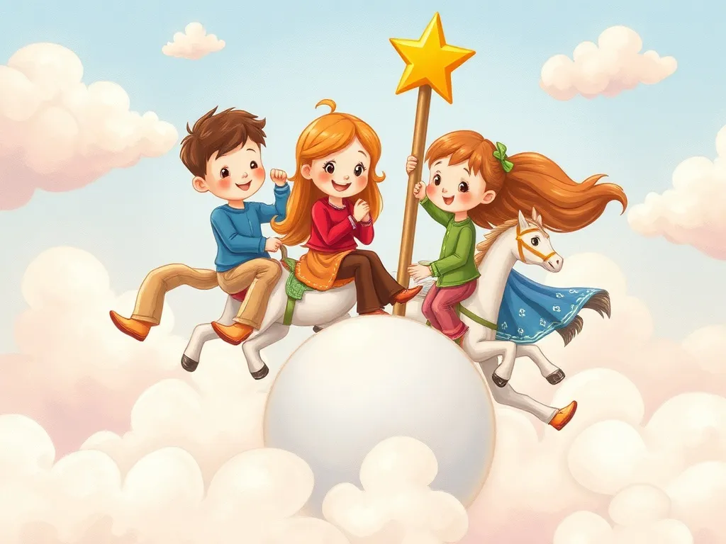 Felix and the Cloud Castle Temper - Friends working together on cloud carousel
