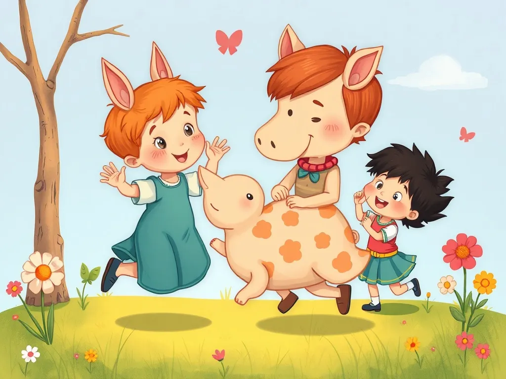 Hopscotch Hearts: A Playground Tale - Children playing Hop Along with Pip
