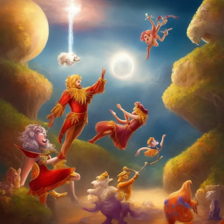 Illustration: Leo arriving with the traveling circus