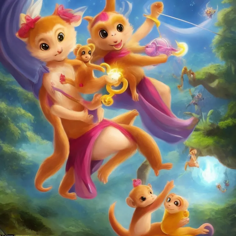 Illustration: Lila and Mara giving the monkey space