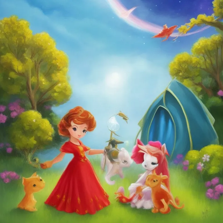 Illustration: Lila showing Rosa her first painting