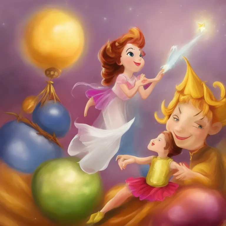 Illustration: Lila watching her father's clown act