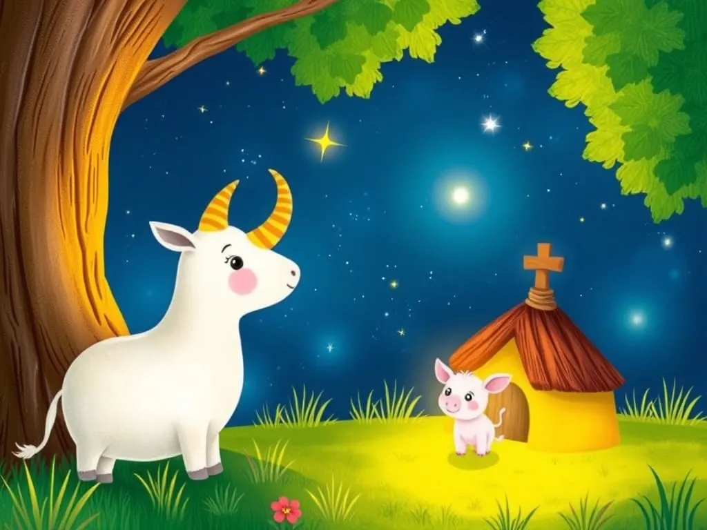 Luna and the Light Behind the Stones - Luna's glowing horn beside Pip's flickering light