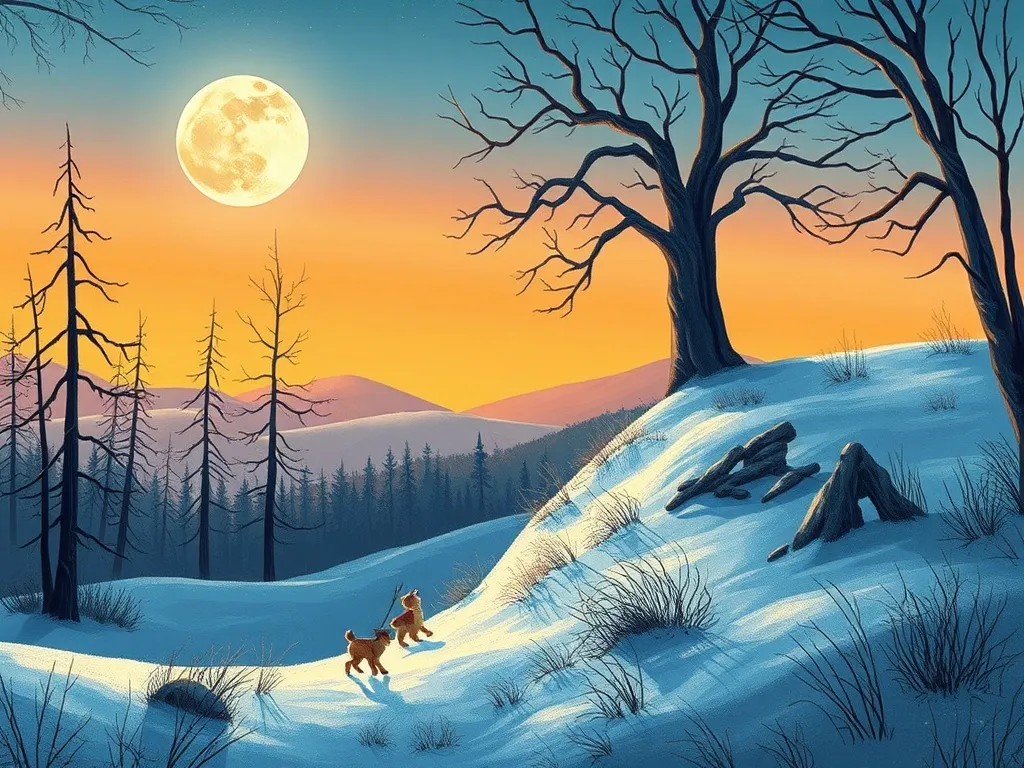 Luna's Forgotten Promise - Luna frozen at the edge of the clearing