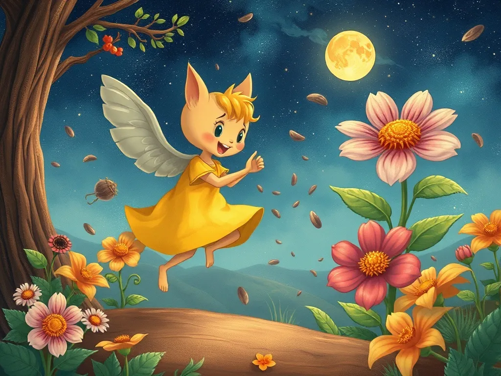 Luna's Dancing Garden - Luna protecting seed collection while Bloom dances