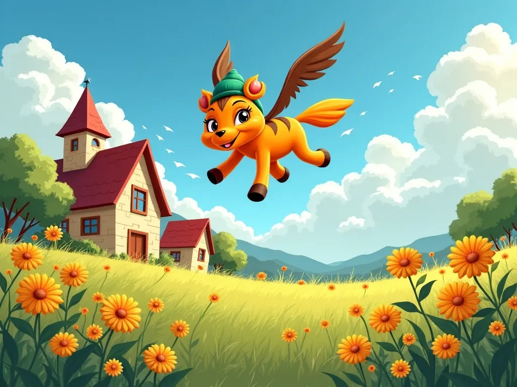 Luna&#x27;s First Flight - Scene 4 illustration