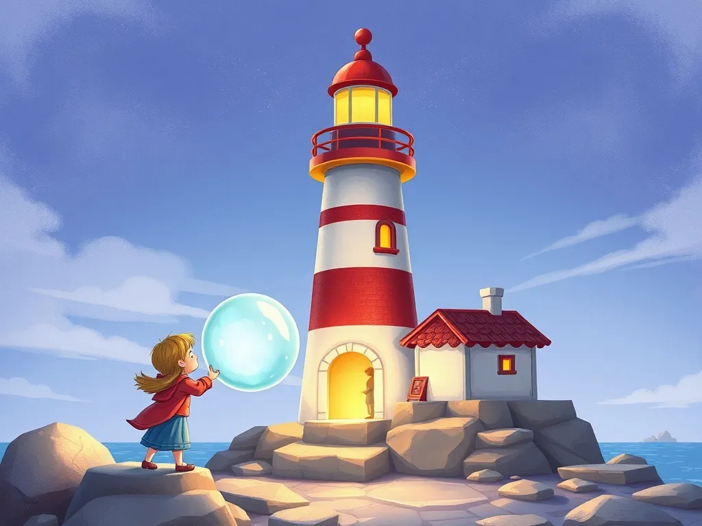 Luna's Sharing Summer - Group creating lighthouse beacon with crystal ball