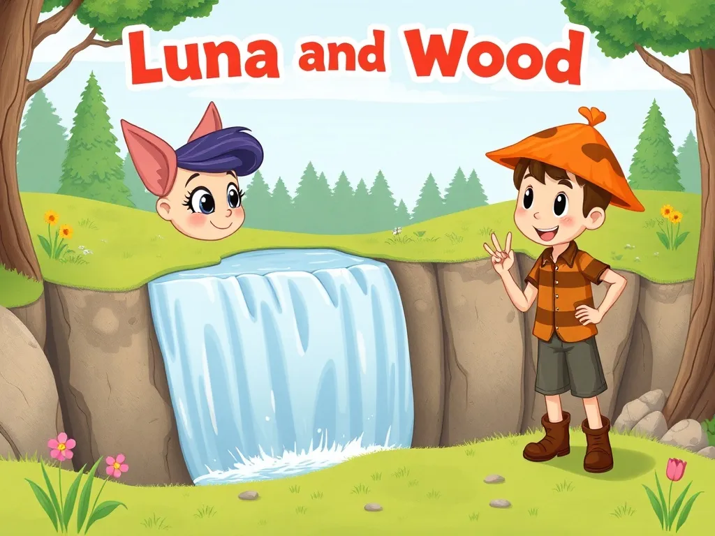 Luna's Stream of Treasures - Luna and Woody admiring their finished dam