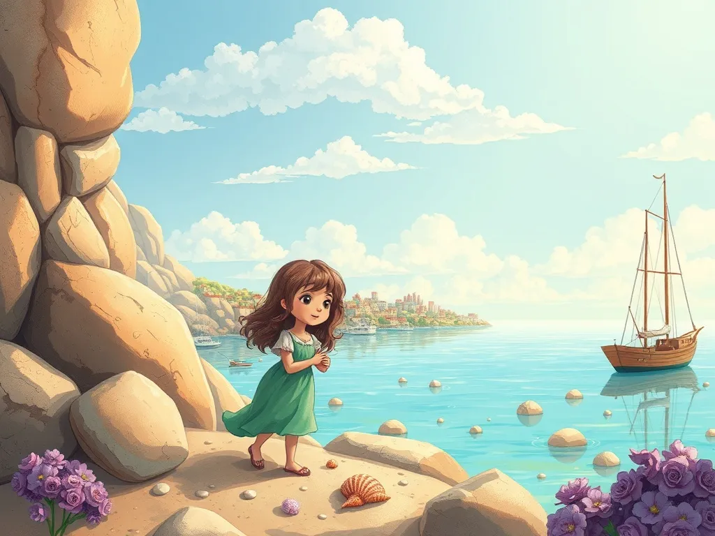 Marina's Question - Ancient Shelly meeting Marina in filtered light