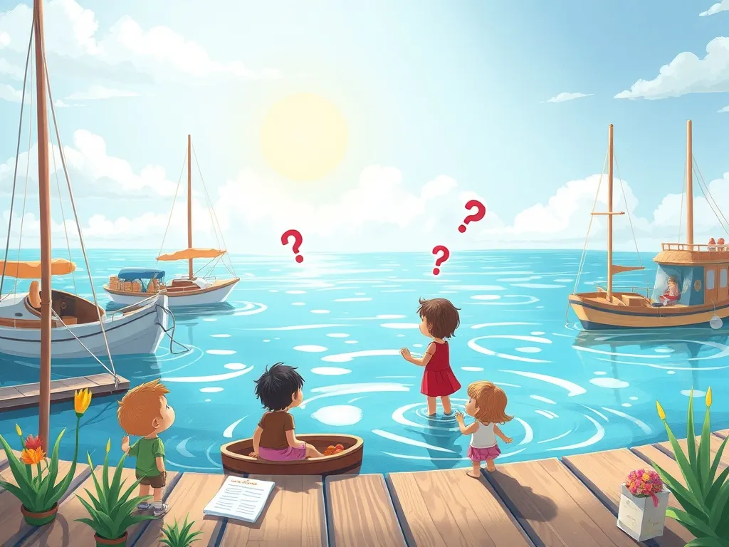 Marina's Question - Marina asking many questions in sunlit water