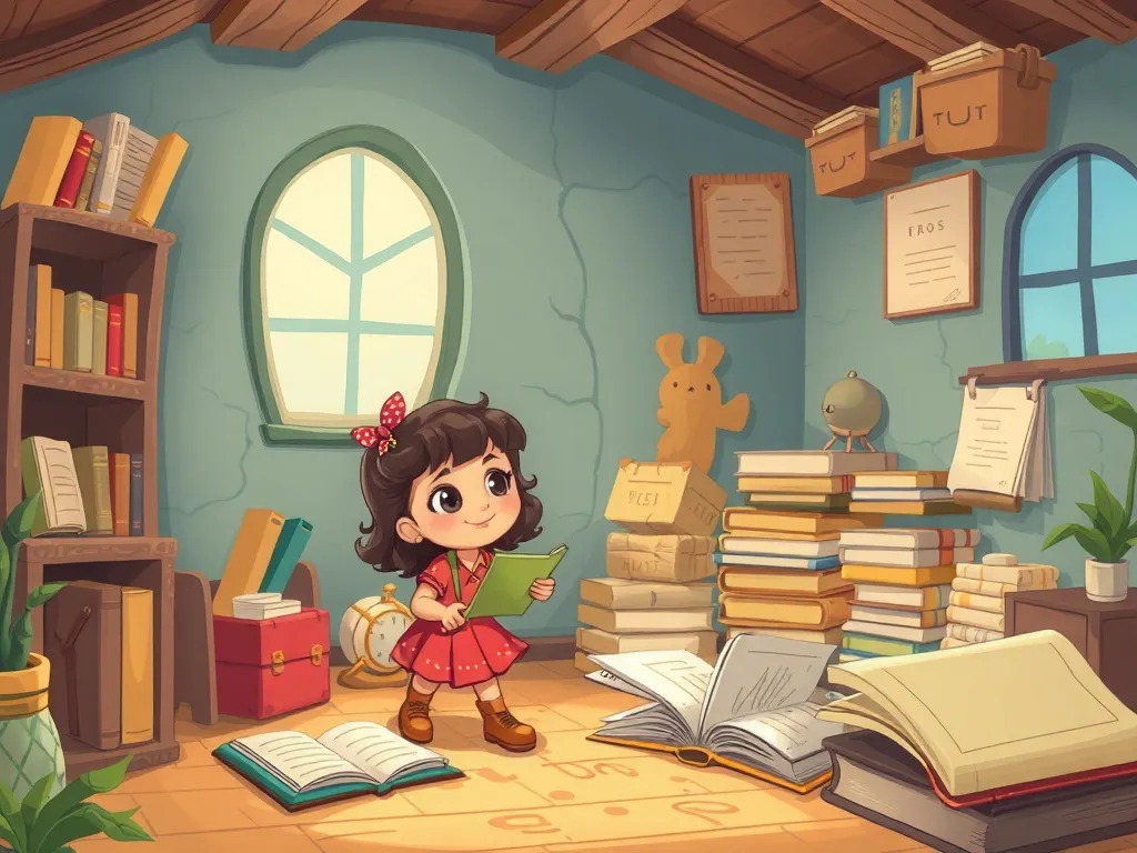 Maya's Map to Courage - Maya discovering the room full of explorer journals