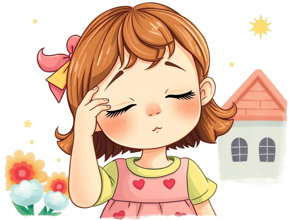 Maya's Summit Secret - Small girl with eyes squeezed shut counting