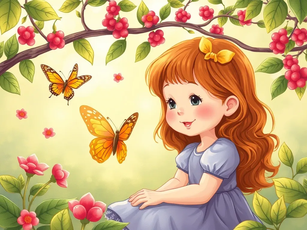 Melody's Garden Dance - Melody distracted by butterflies and berries