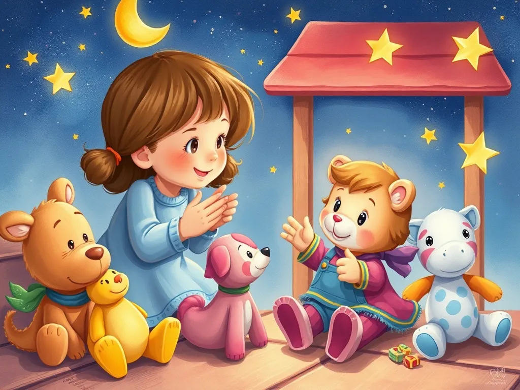 Melody's Toy Box Sharing Adventure - Melody reaching out to quiet toys