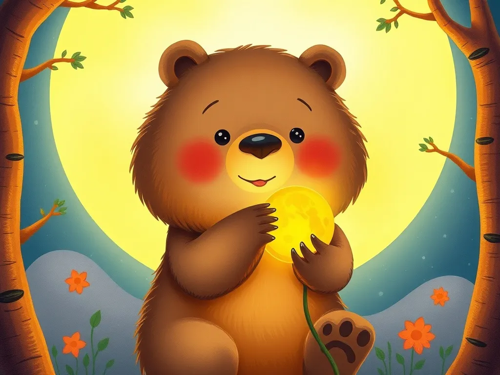 Moon Bear and the Garden of Second Chances - Moon Bear holding the glowing seed