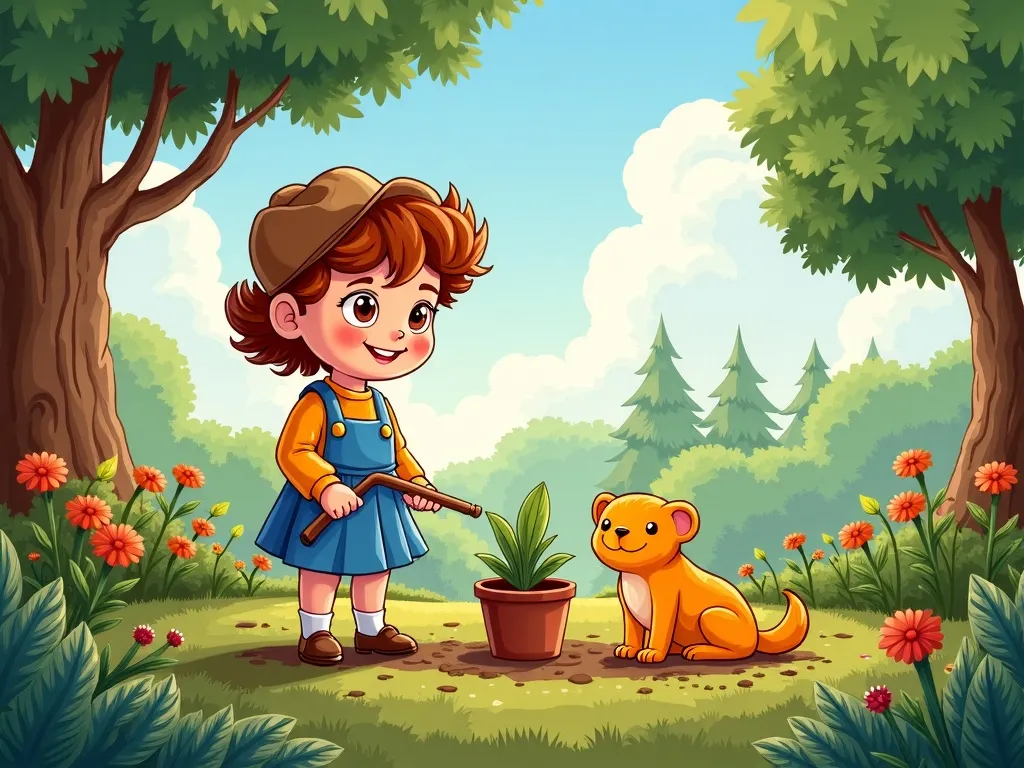 Penny&#x27;s Meadow Discoveries - Scene 3 illustration