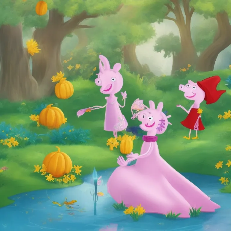 Illustration: Peppa and Friends Rebuild the Scarecrow