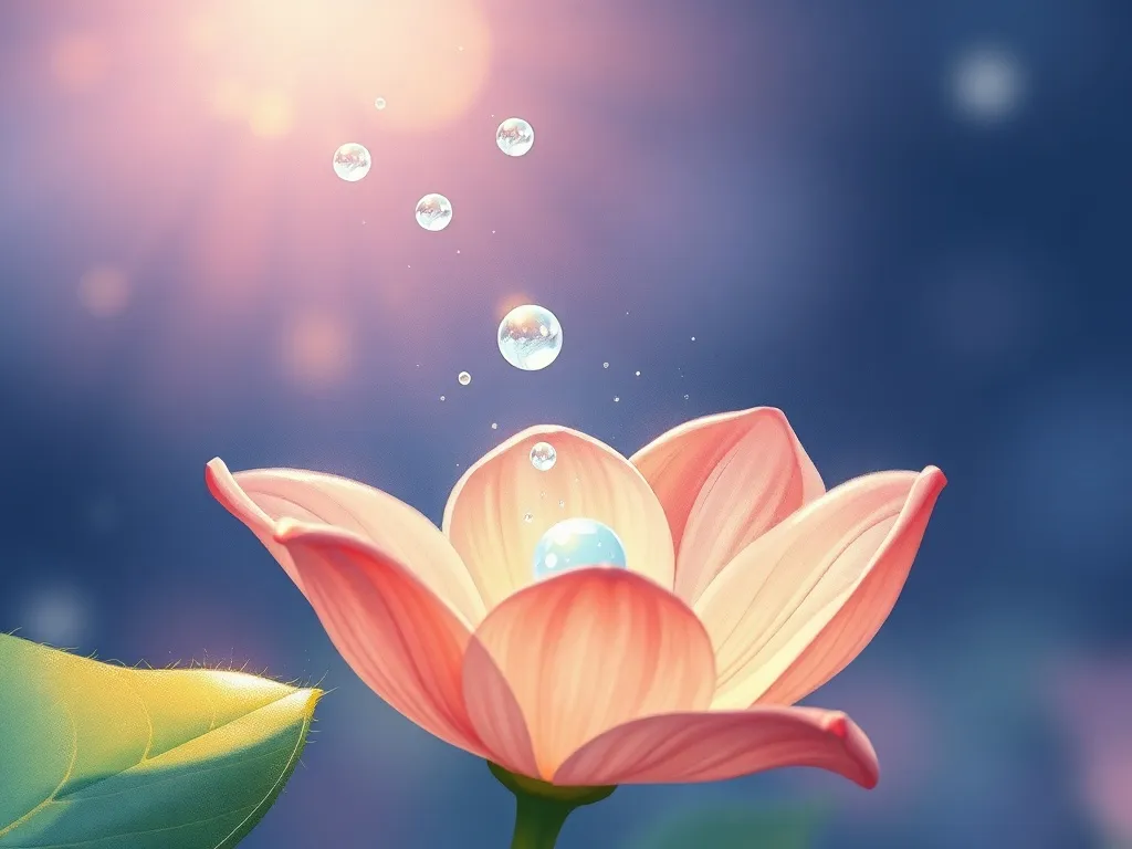 Petal and the Curious Mermaid Squad - Petal's dewdrop message dissolving away