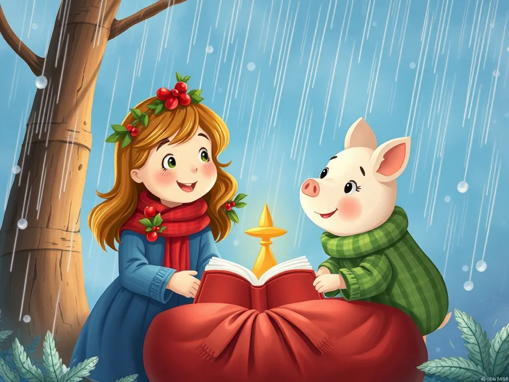 Petals and Friendship: A Meadowbrook Tale - Holly and Pip working together during the storm