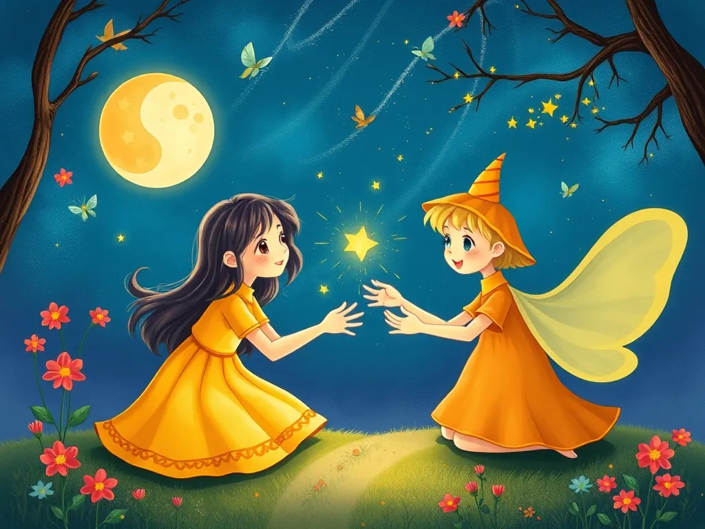 Petals and Friendship: The Tale of Dewdrop Dragon - Luna and Dewdrop practicing special magic together