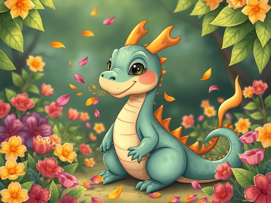 Petals and Friendship: The Tale of Dewdrop Dragon