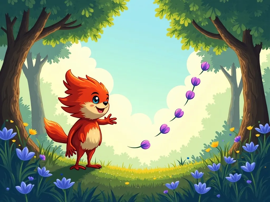 Petals the Gentle Dragon - Scene 3 illustration