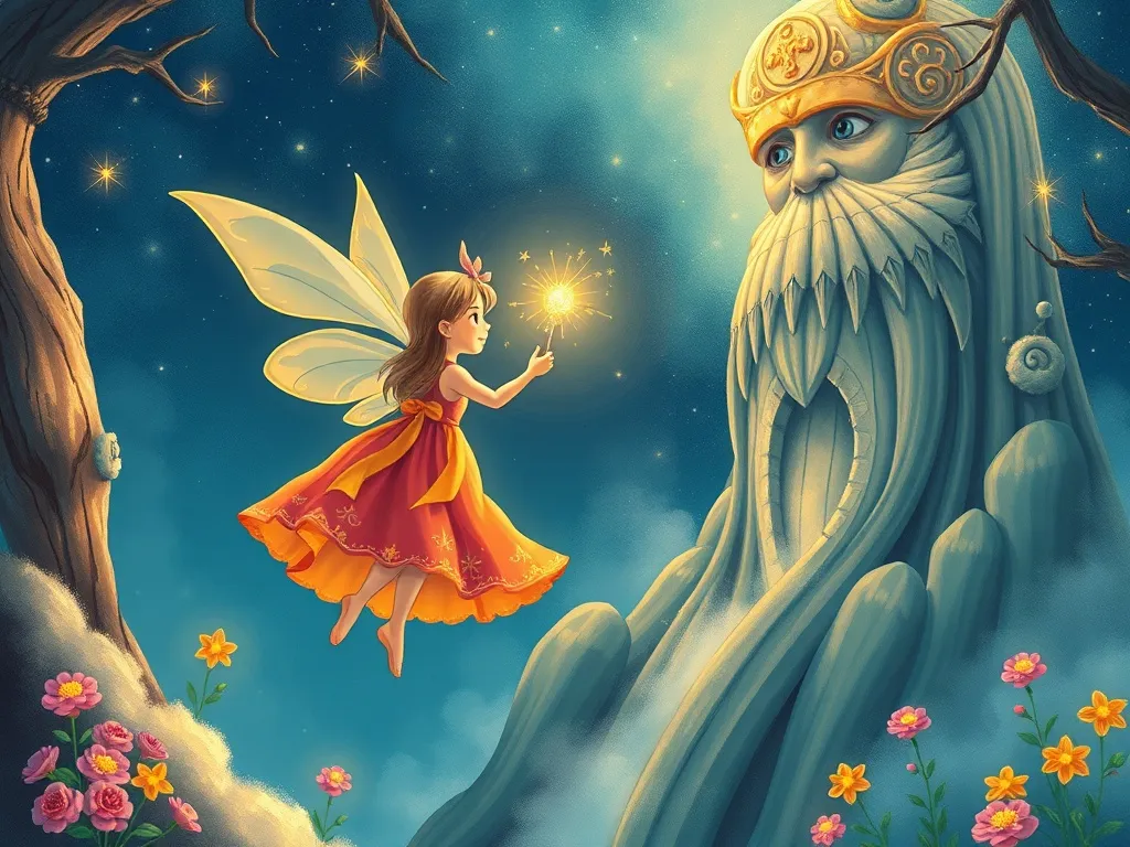 Pip and the Gentle Giant's Photo Magic - Magical photo floating between fairy and giant
