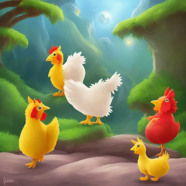 Illustration: Porky and Clucky Celebrate Their Friendship
