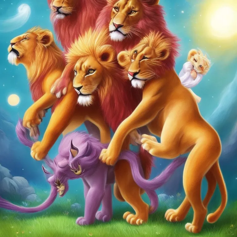 Illustration: Leo hanging the careful courage sign