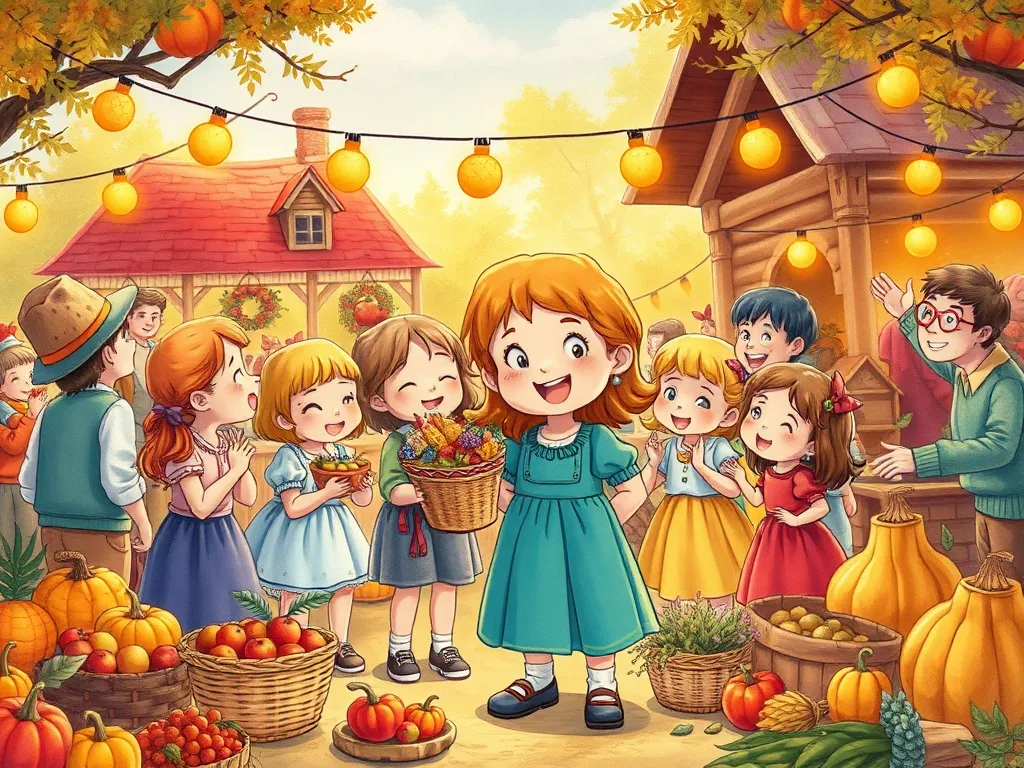 Rosie's Garden Questions - Rosie and community celebrating at vibrant Harvest Festival