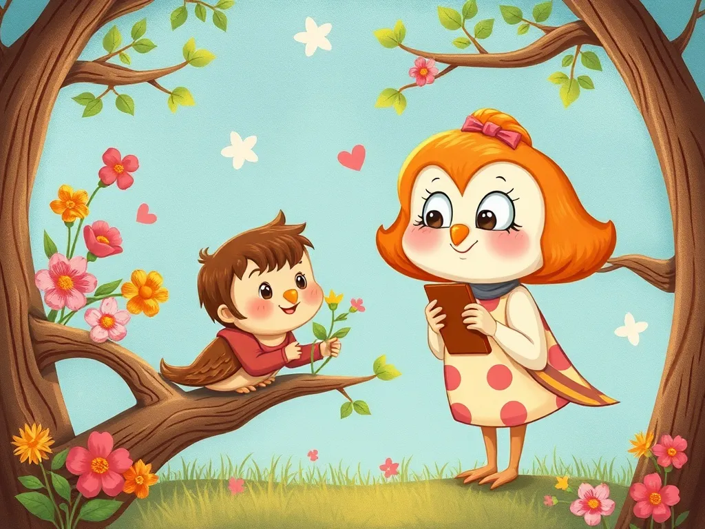 Rosie's Question Quest: A Tale of Finding Your Voice - Mrs. Hoot sharing childhood photos with Rosie