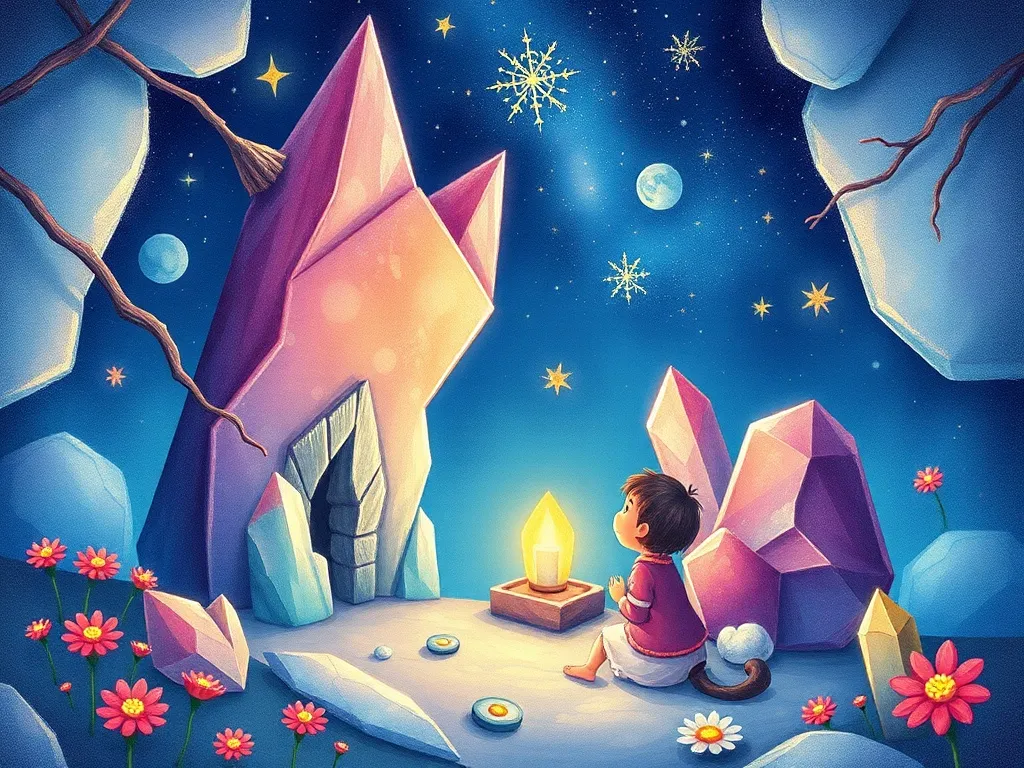 Sam's Secret Garden Science - Sam creates detailed crystal drawings