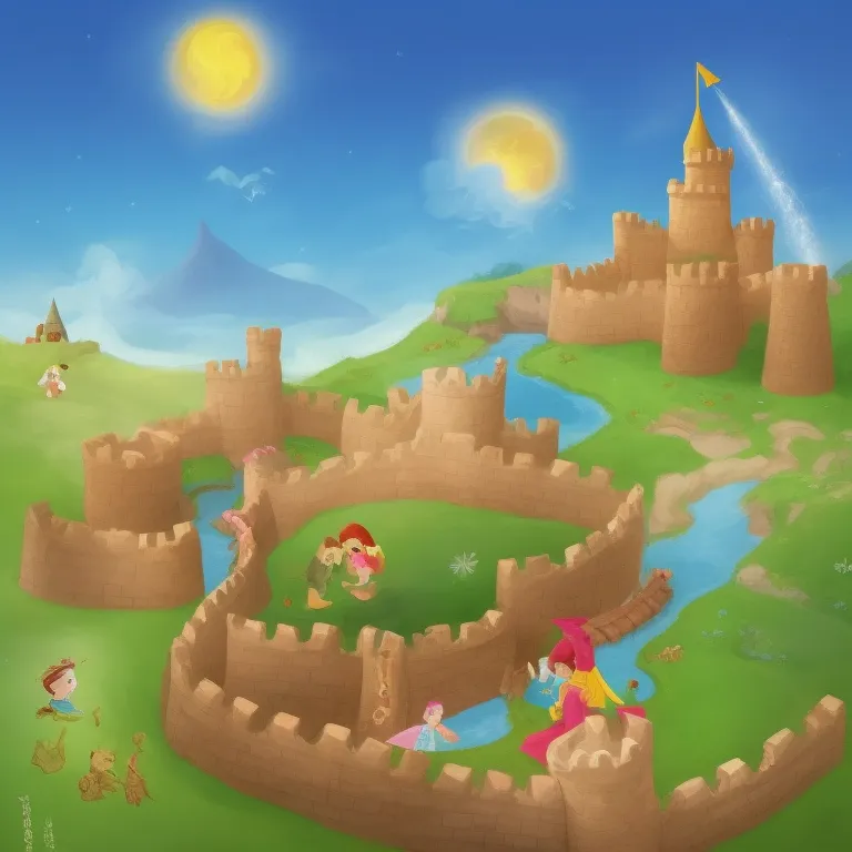 Illustration: Jack and Jenny Dig Moats Around the Castles