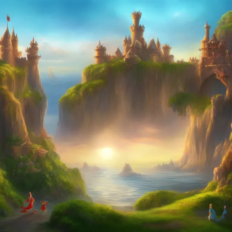 Illustration: Jack and Jenny Admire the Finished Kingdom