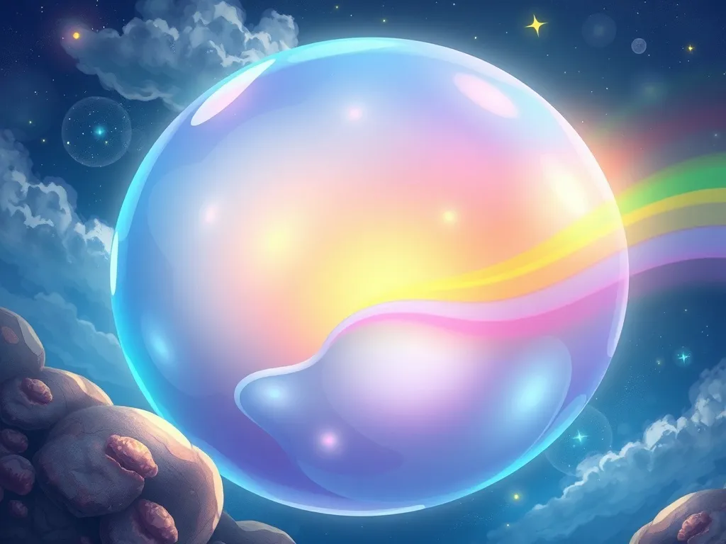 Shimmer's Pearl Song - Giant pearl glowing with rainbow colors
