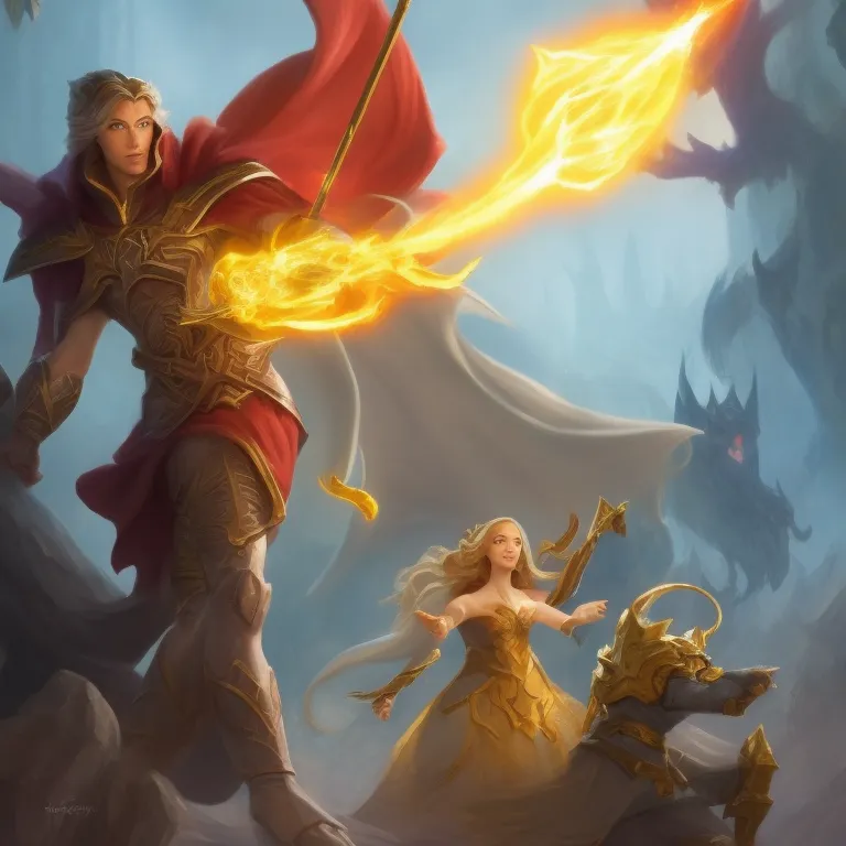 Illustration: The Final Challenge: Sir Matthew and the Sorceress!
