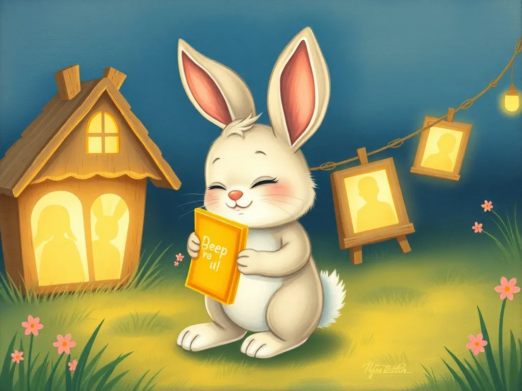 Sleepy Bunny's Moonlight Discovery