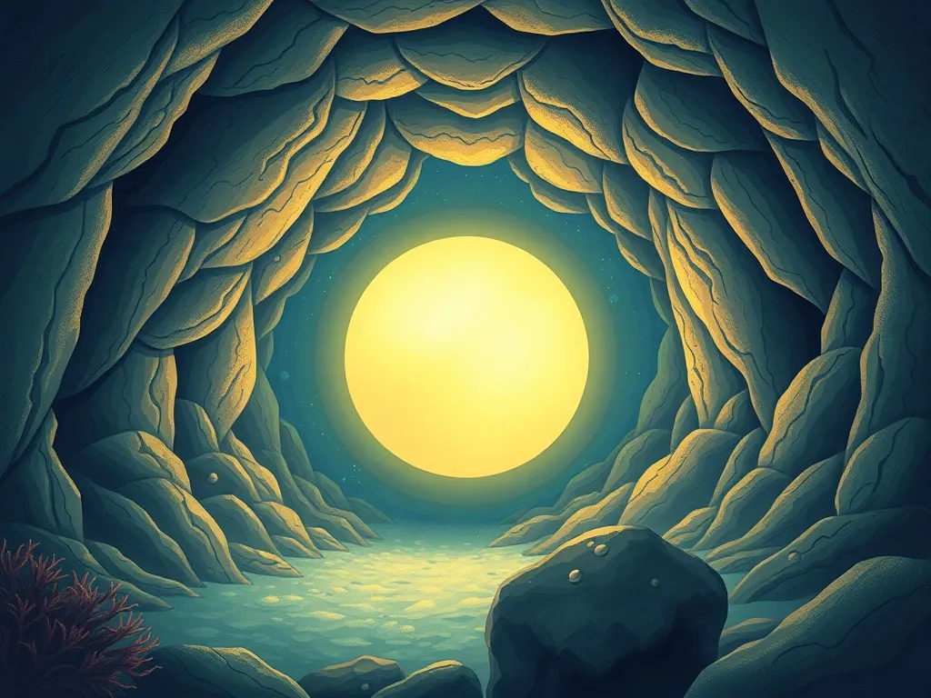 Splash and the Pearl Cave Mystery - Giant glowing pearl in vast underwater chamber