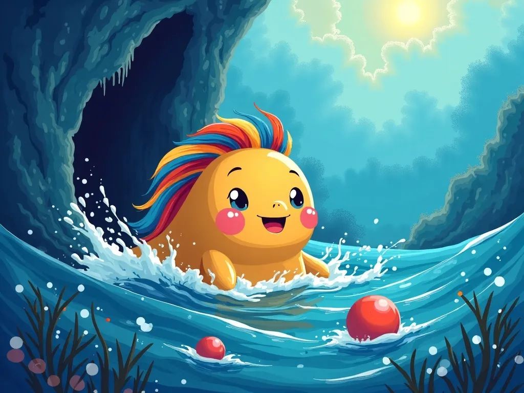 Splish and Pearl's Bubble Dance - Scene 3 illustration