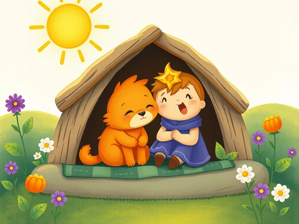 Sunny and the Shy Violet - Sunny and Violet sheltered together peacefully